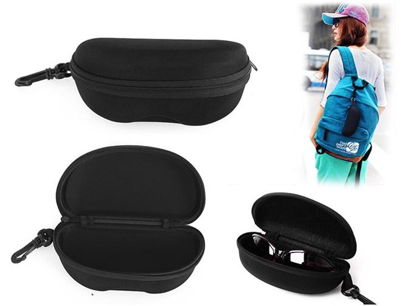 Glasses Sunglasses Case Hard Shell Black Zip