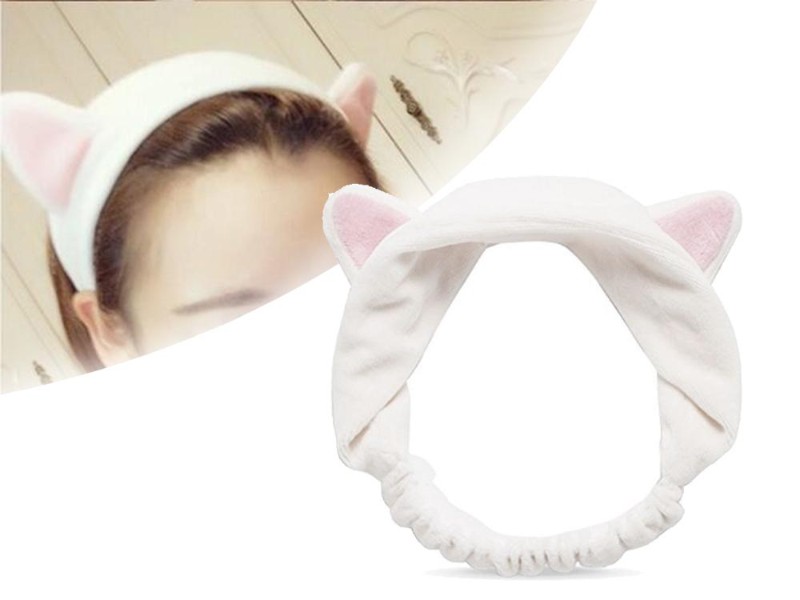 Cute Cat Ear Hair Band Washing Face Shower