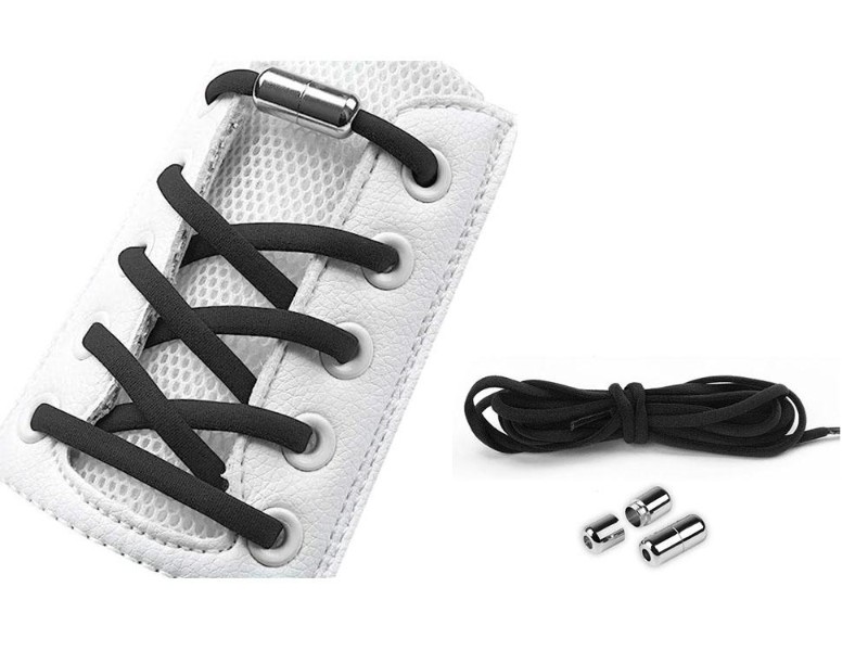 No tie Elastic Shoelaces - Black