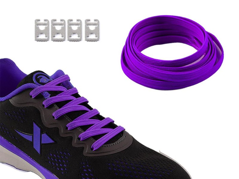 No Tie Replacement Shoelaces - Purple