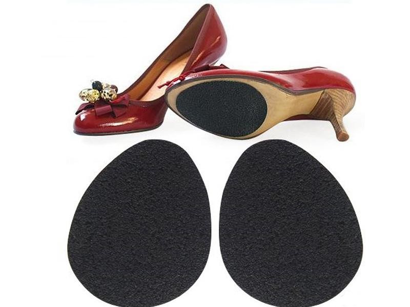 Black Rubber Anti-slip Shoe Sole Protector 2pcs