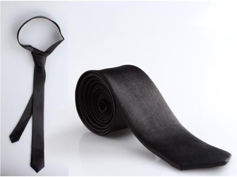 Necktie, Ball Tie, Slim Tie-Black