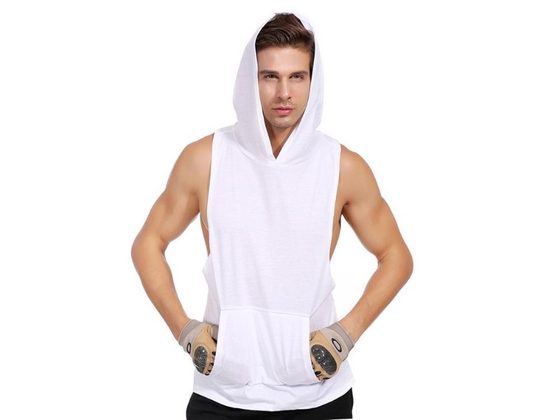 Men's Body Building Gym Shirt Waistcoat Sleeveless Jacket XL
