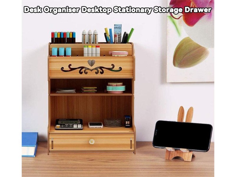 Desk Organiser Desktop Stationary Storage Drawer