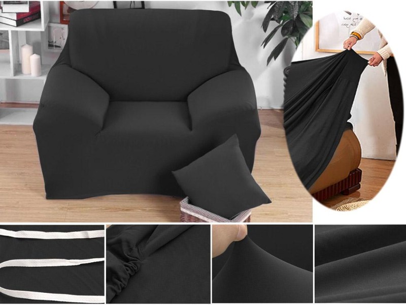 Single Sofa Cover Black