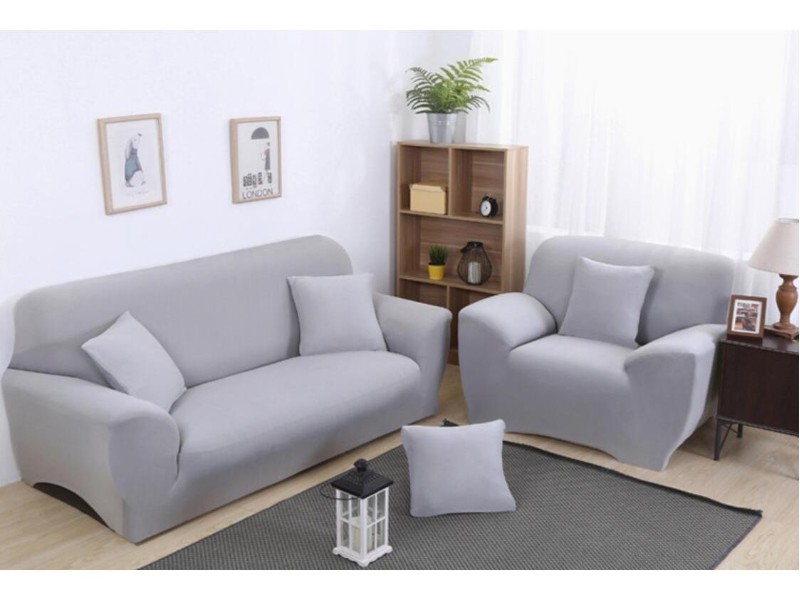 Sofa Cover Couch Cover 2-seater Grey