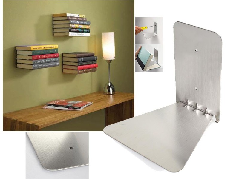 Stainless Steel Invisible Book Shelf