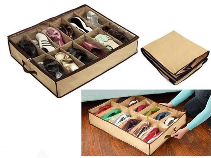 Shoe Organizer Storage Box Under Bed Closet