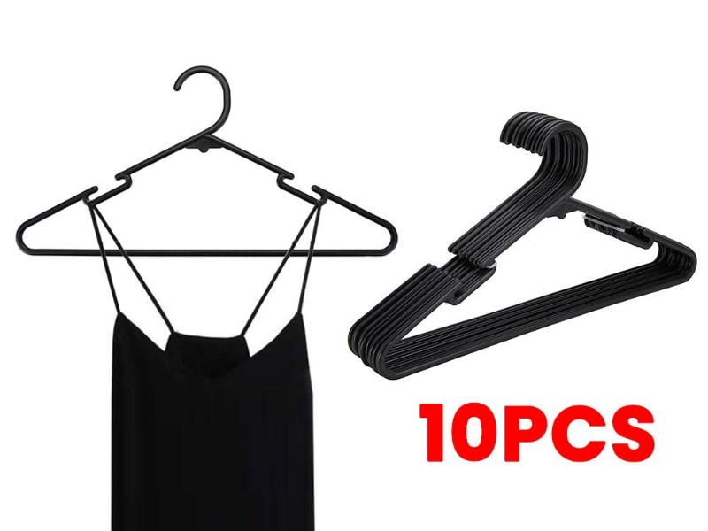 10PCS Plastic Clothes Hangers