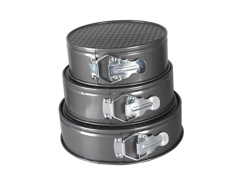 3 Piece Set Springform Round Baking Cake Pan Set