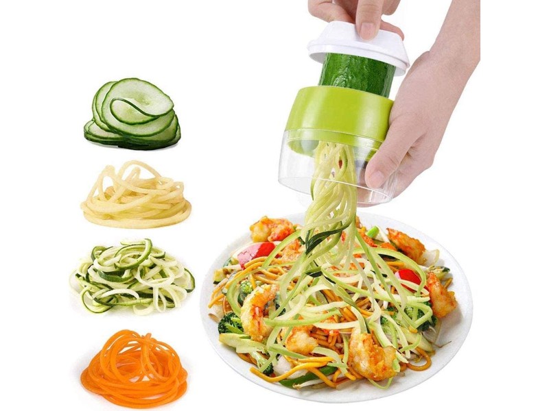 Handheld Spiralizer Vegetable Fruit Slicer 4 in 1