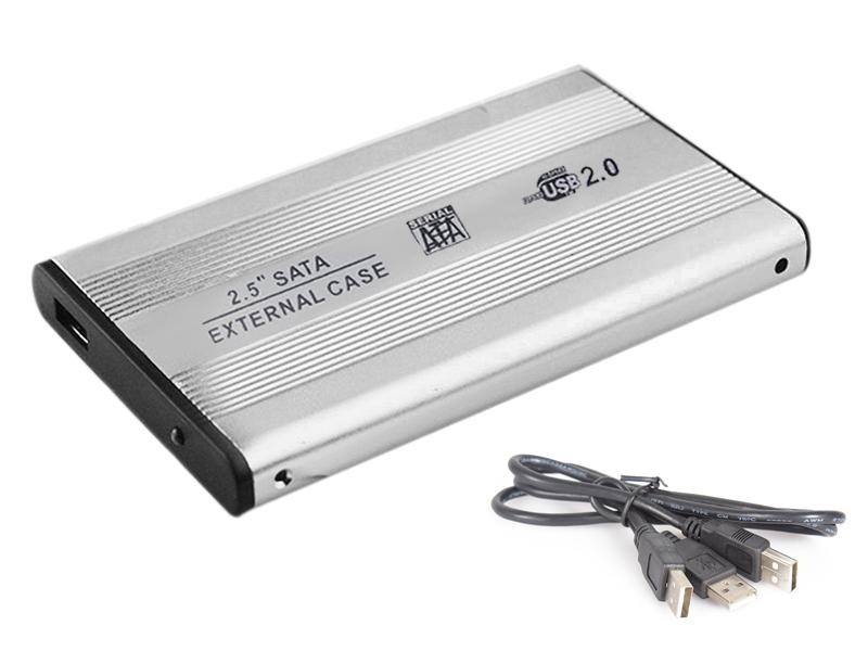 2.5" SATA Hard Disk Drive Case Box Enclosure Silver