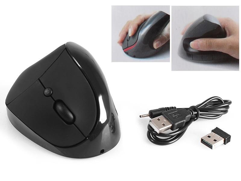 Black Wireless Ergonomic Vertical Mouse