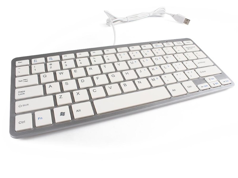 White Light Compact Slim Keyboard