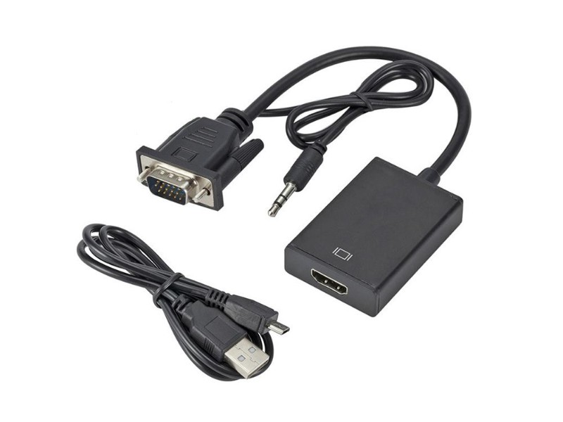 VGA to HDMI Adapter 1080p Converter with Audio & USB