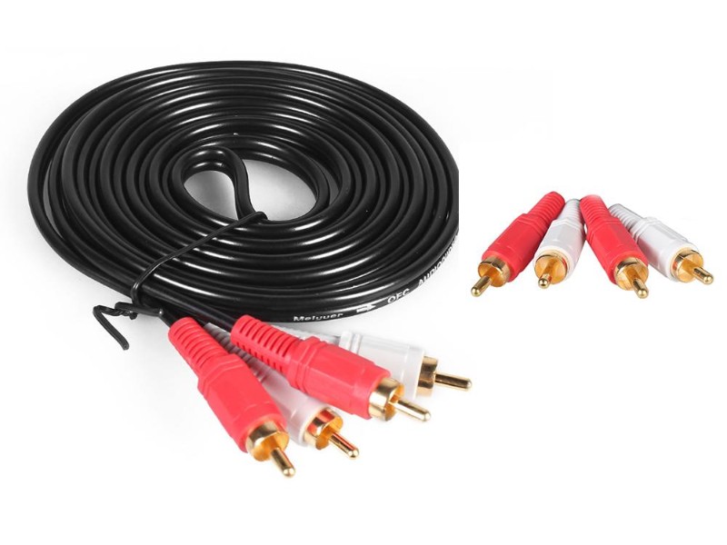 3m 2 RCA to 2 RCA Audio Video Cable for Computer/ DVD/ CD Player
