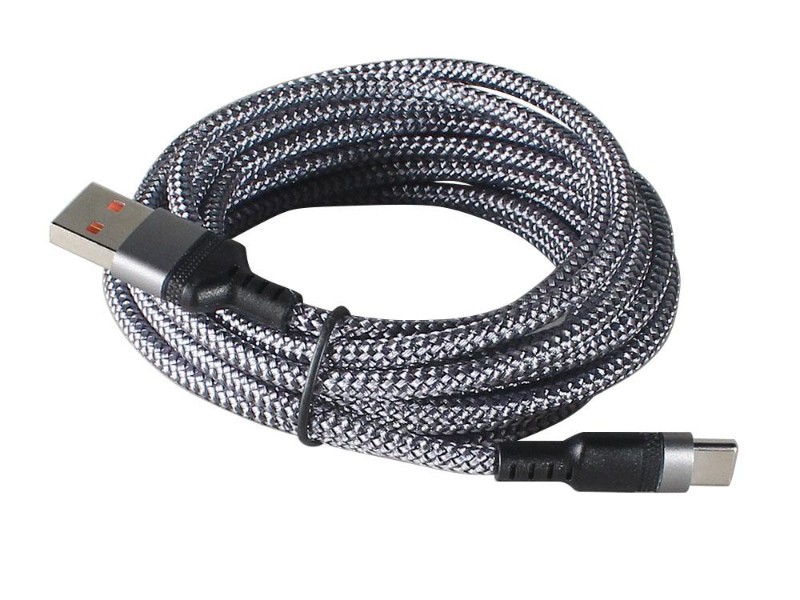 NZ 3M USB-A to USB-C Cable - 6A Fast Charger, Nylon Braided