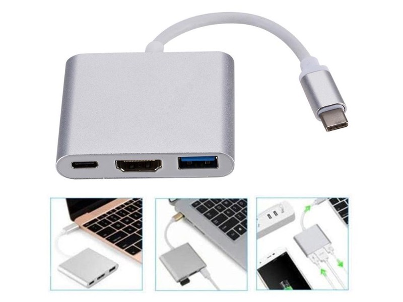 3 In 1 USB to HDMI Adapter