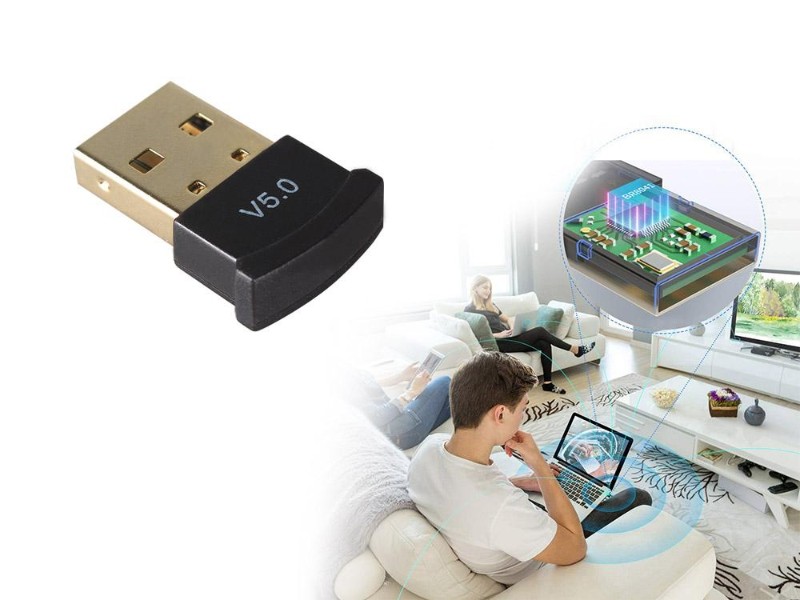 USB 5.0 Bluetooth Adapter for Windows PC & Laptop