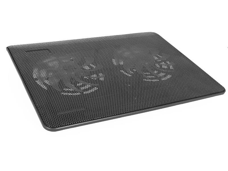 Blue LED Black Ultra Slim Laptop Cooling Pad