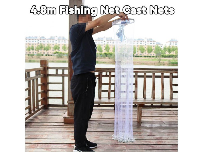4.8m Hand Throw Fishing Net Cast Nets [FishingNet-4.8m] - NZ$27.06