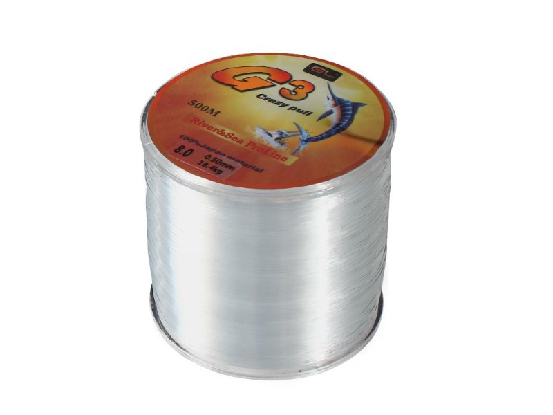 Fishing Line 40lb 500m Clear Nylon Monofilament for Salt & Fresh