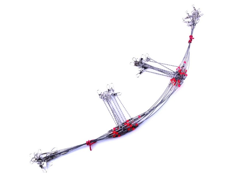 10x Fishing Wire Leader Trace 78cm 70lb - Stainless Steel NZ