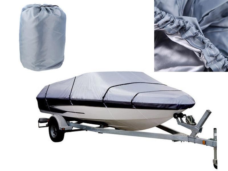 Boat Cover 14-16ft Grey 600D with Free Carry Bag