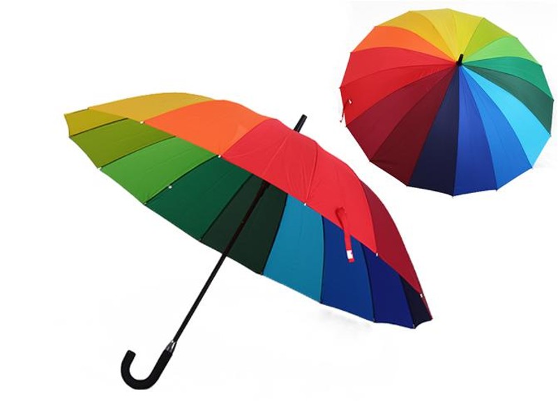 Straight Auto Rainbow Golf/Ladies Umbrella - 120cm