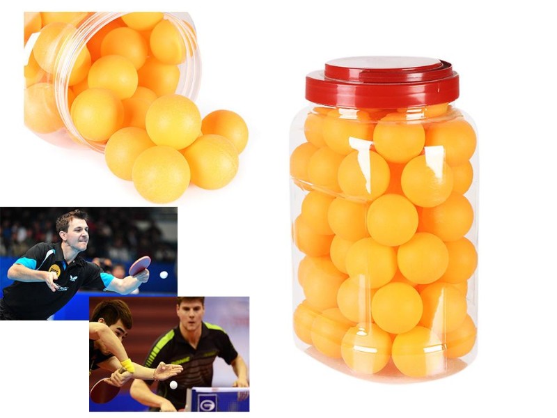 60PCS 40mm Orange Training Ping Pong Balls