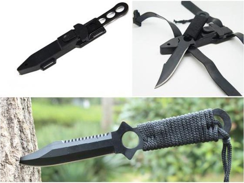 Titanium Coated 440C Scuba Dive & Camping Knife