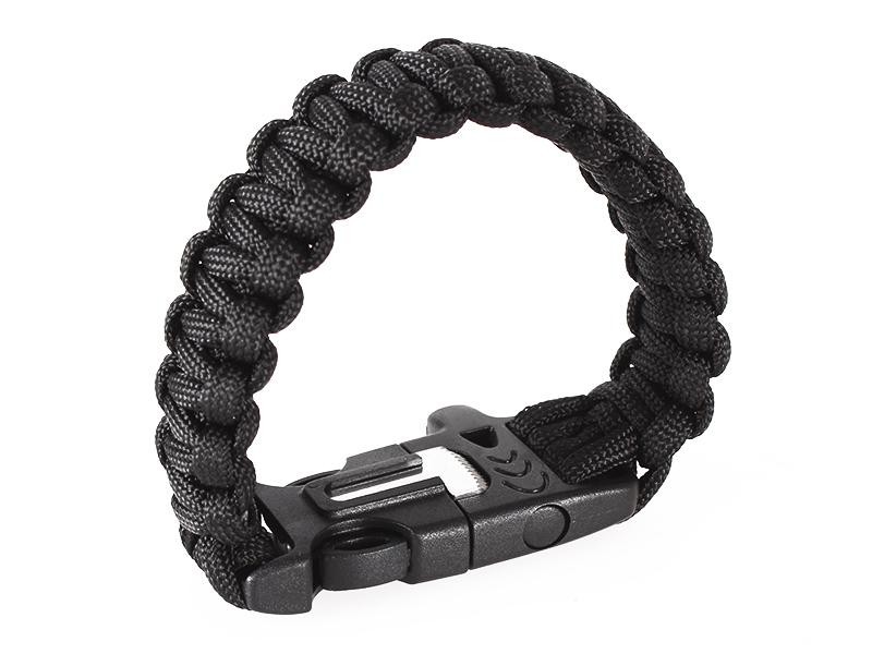 Survival Paracord Bracelet with Whistle & Fire Starter