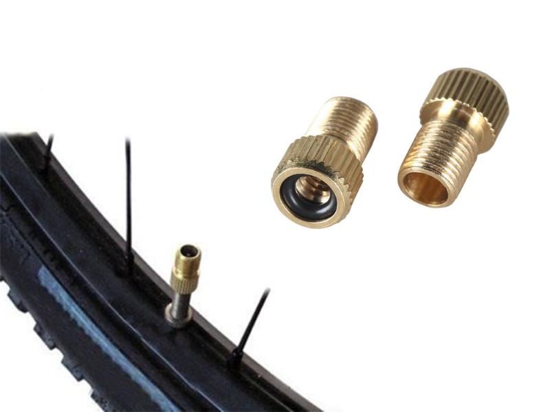 2PCS Presta to US Schrader Valve Adaptor