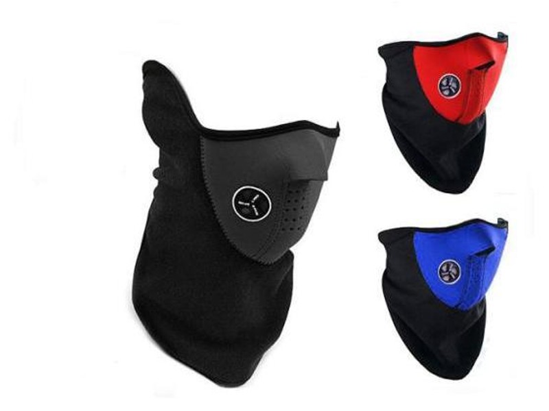 Black Half Face Mask For Ski Cycling Motorbike