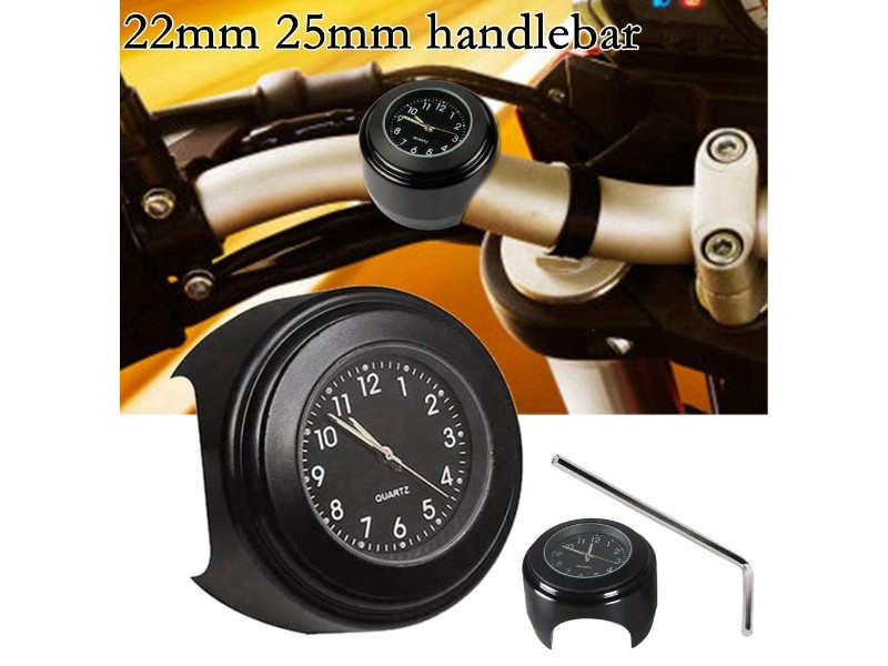 Motorcycle Handlebar Clock for 22mm 25mm Handlebar