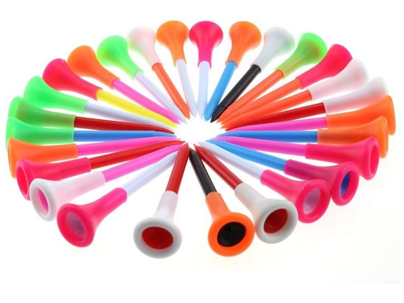 50-Pack 83mm Plastic Golf Tees for Golfers