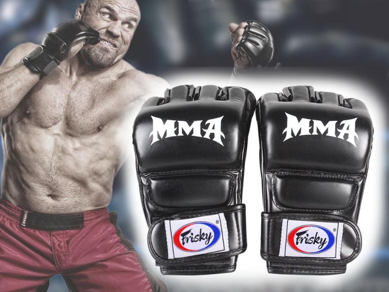 Black PU Leather Boxing Punching Gloves