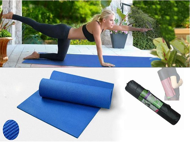 Yoga Mat 6mm Deluxe with a Free Carry Bag - Dark Blue