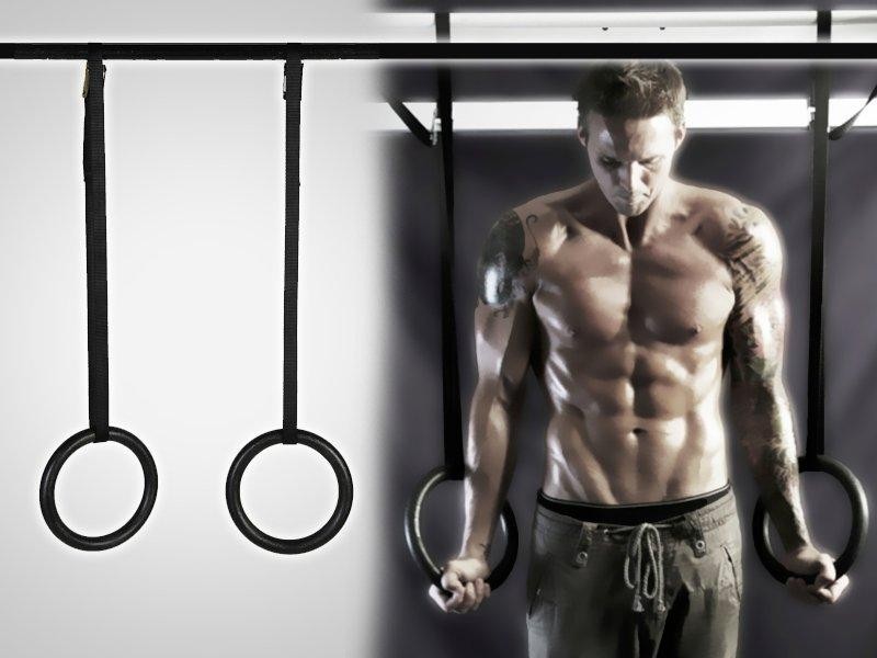 Fitness Gymnastics Rings with Suspension Straps