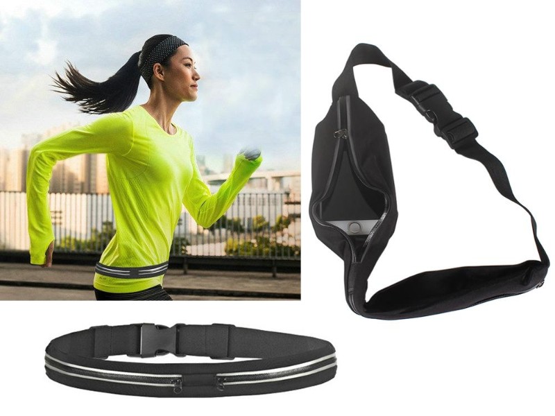Running Pouch Belt Waist Pack with 2 Expandable Pockets