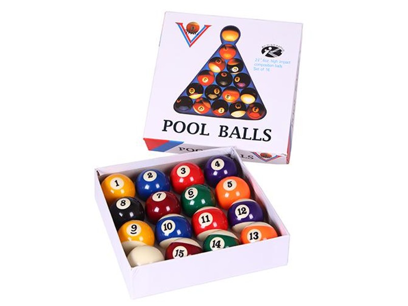 Standard 57mm Pool Ball Set, Full 16-Ball Set