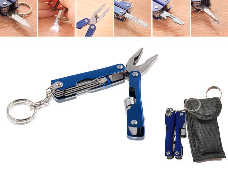 6-in-1 Camping Pliers Tool with LED Light + Bag