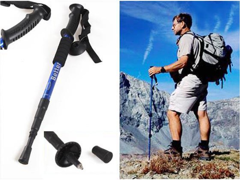 Hiking Trekking AntiShock Walking Stick Pole