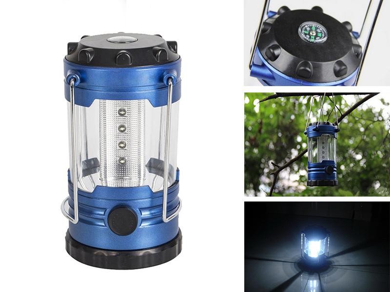 12 LED Camping Lantern Light with Compass