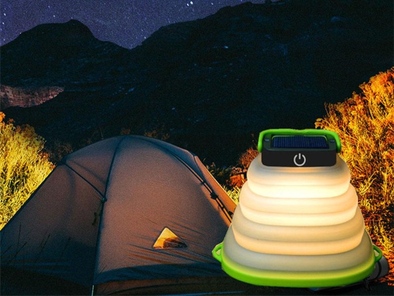Solar Camping Light led Folding Telescopic Tent Lamp
