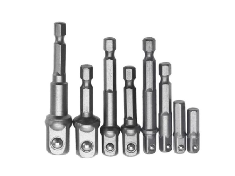 8PCS Hex Drill Bit Socket Adapter 1/4" 3/8" 1/2" Shank