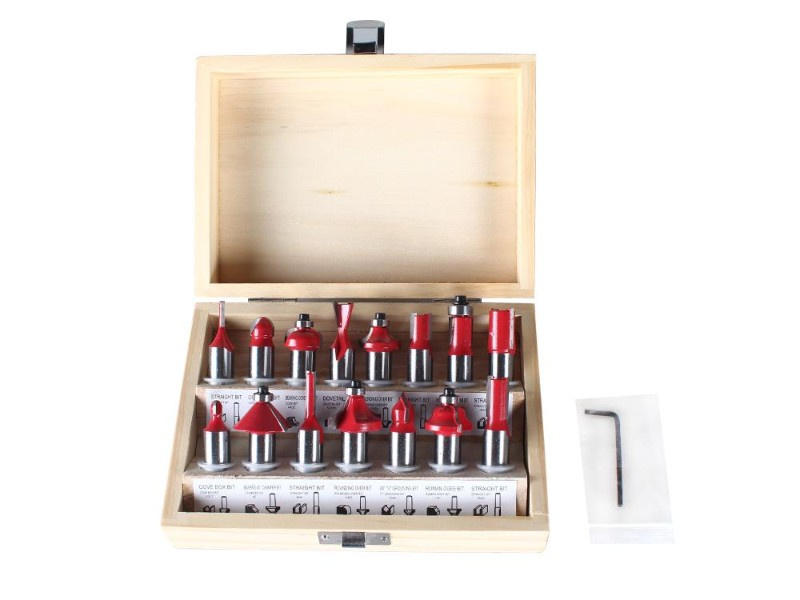 1/2" Shank Router Bit Set - 15Pcs