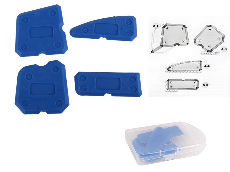 4PCS Caulking Tool Kit for Sealing Edge Sizes and Shapes