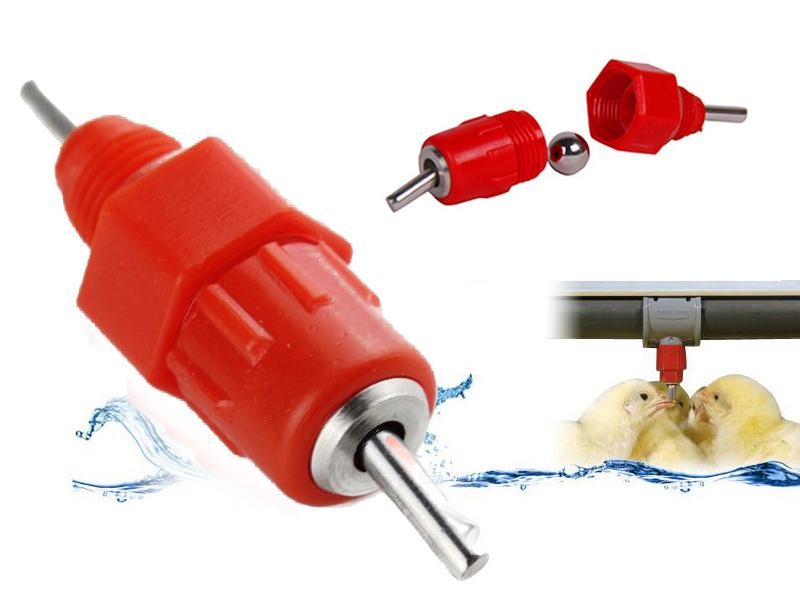 Chicken Waterer Nipples Poultry Drinker 12PCS