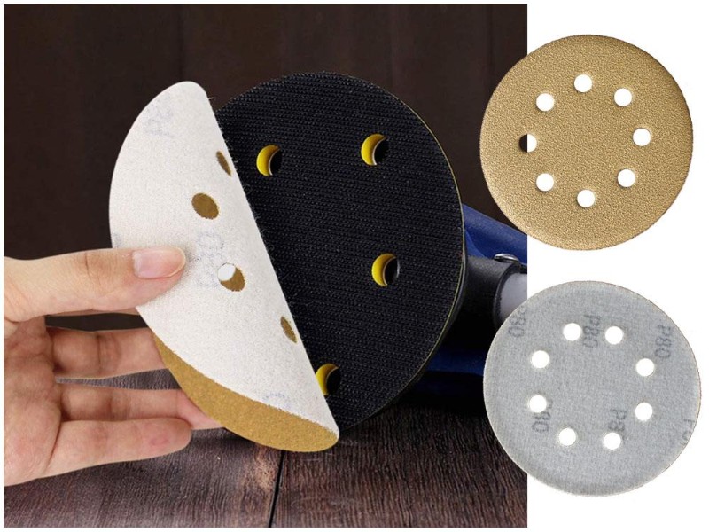 50pcs Hook and Loop Sanding Disks 5"